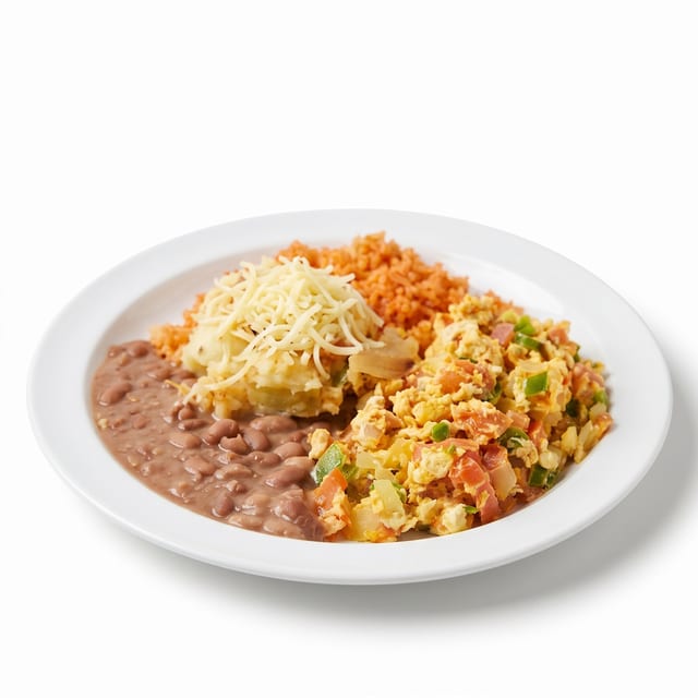Huevos a la Mexicana Breakfast Plate.