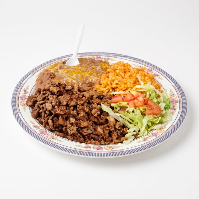 Carne Asada Combo Plate.