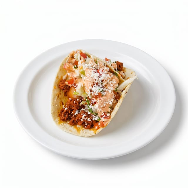 Shrimp and Chorizo Taco.
