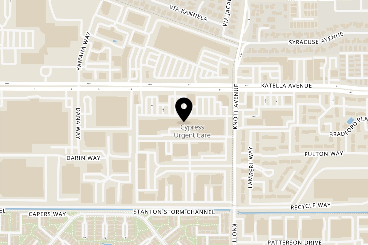 Map showing the location of Trejo's Mexican Food Cypress on 6860 Katella Ave in Cypress